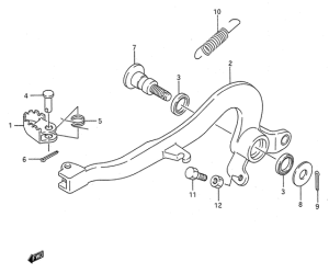 RM125 Передний суппорт
