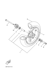 YQ50 Переднее колесо