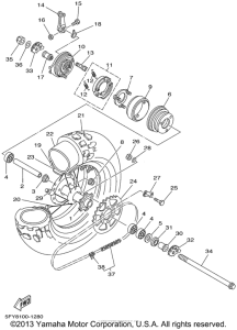 TW200N Переднее колесо