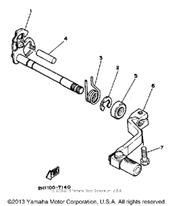 YZ80B Вал переключения