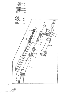 CW50RS Передняя вилка