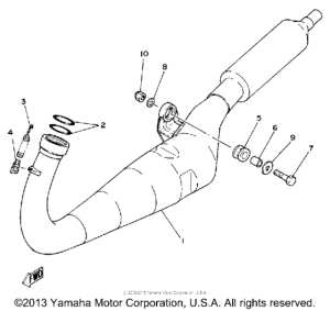 TZ125G Выхлопная система