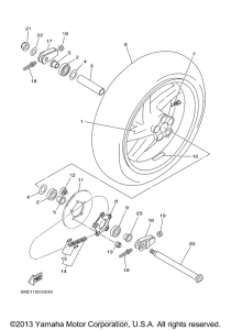 TZ250M Переднее колесо