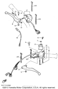 XT600EF Рулевые переключатели