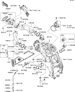 ZX1400 Воздушный фильтр