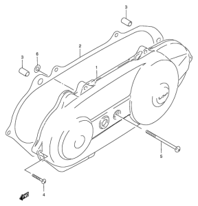 AE50 Crankcase lh cover