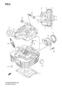 DR-Z125 Головка цилиндров