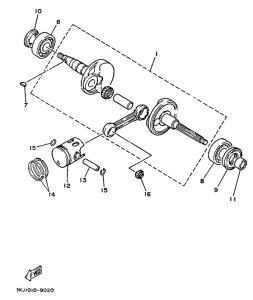 YE50 Коленчатый вал и поршни