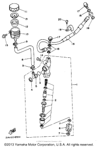 YZ250U Задний торм цилиндр
