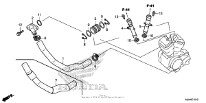 VT750C2B Патрубки охлаждения