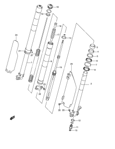 RM250 Передняя вилка
