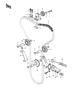KZ1000 Цепь грм / натяжное устройство