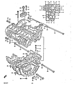 GS550 Картер двигателя