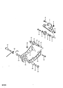 RM100 Chain guide - tensioner