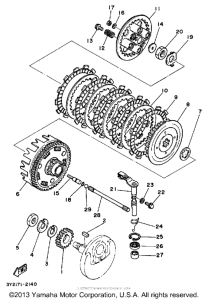 XT250KC Сцепление