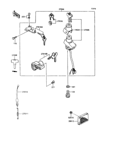 ZX400 Замок зажигания