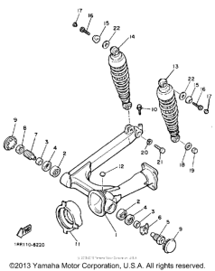 XV700SSC Подвеска задние амортизаторы
