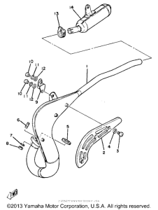 YZ80H Выхлопная система