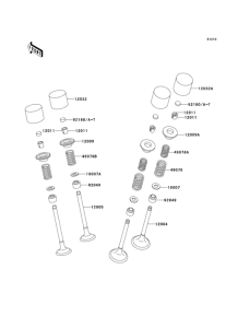 ZX600 Клапана