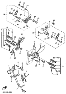 YZF750R Stand. footrest