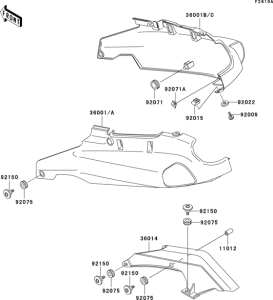 ZX1100 Side covers / chain cover(zx1100-d4)