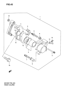 GZ125 Передний суппорт