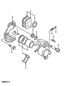 GS650 Передний суппорт тормозной