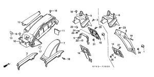 NSR125F Заднее крыло