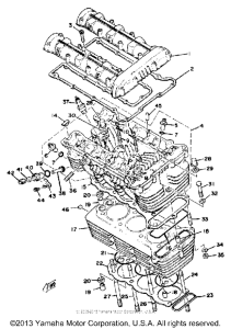 XS750SF Cylinder head - cylinder
