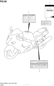 GSX1300R (ABS) Label (Gsx1300Ral4 E28)