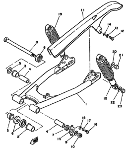 SR250 Rear arm. suspension