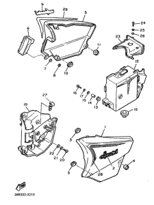 XV500 Боковые обтекатели