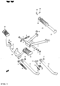 GP100 Stand - footrest