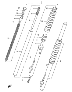 TS50 Передняя вилка
