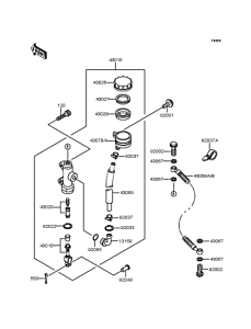 ZR750 Задний торм цилиндр