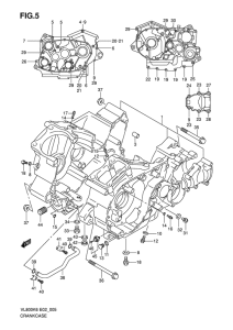 VL800 Картер двигателя