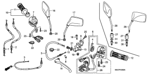 CB250 Handle lever / switch /  cable