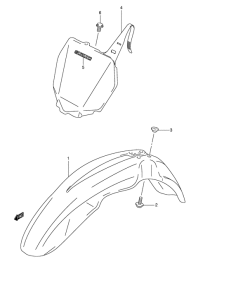 RM250 Переднее крыло