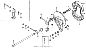 CT90 Задний тормоз