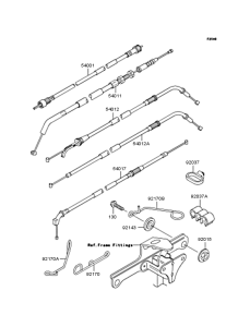 ZX400 Тросы управления