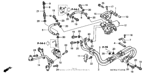 VFR800 (ABS) Тормозные шланги задние (ABS)