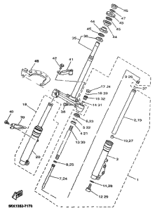 YN50R Передняя вилка