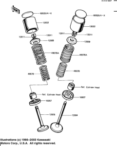 KZ1100 Клапана