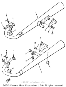 XS400SG Выхлопная система