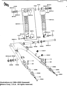 KZ1100 Swing arm / shock absorbers