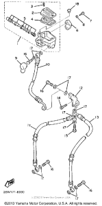 FZ600U Главный тормозной цилиндр