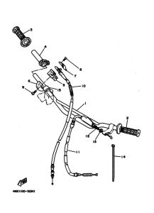 YZ250 Steering handle. cable