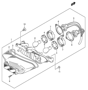 GSX-R600 Задний фонарь