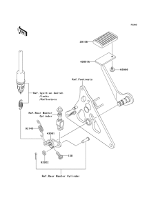 VN1600 Педаль тормоза