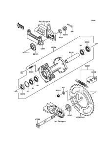  Задняя ступица колеса
